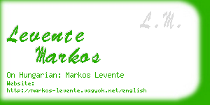 levente markos business card